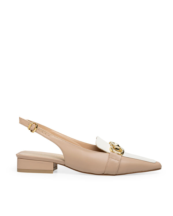 Mocasín Picudo Slingback Nude 60800