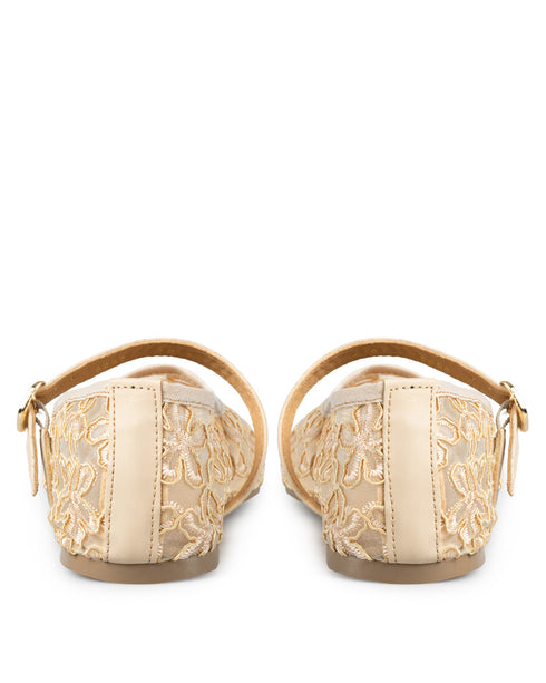 Balerina Beige Oro Flores 6101M