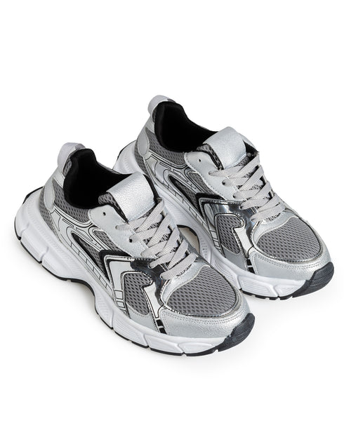 Tenis Tipo Deportivo Plata 7000G