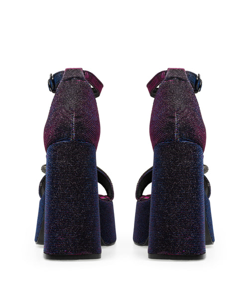 Plataforma Morada Glitter Ankle Strap 7500R