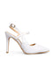 Zapatilla Tacón Blanca Slingback 79031