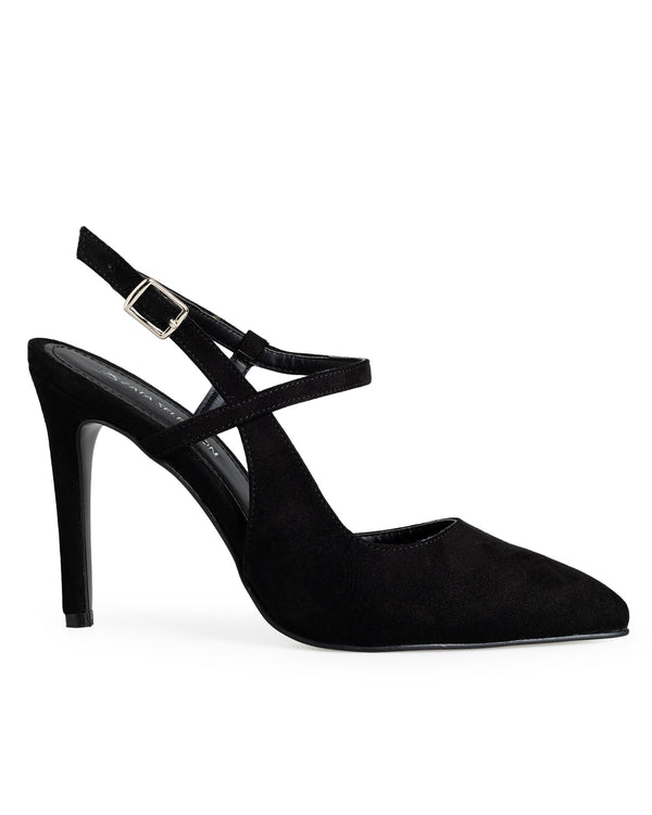 Zapatilla Negra Slingback 79031