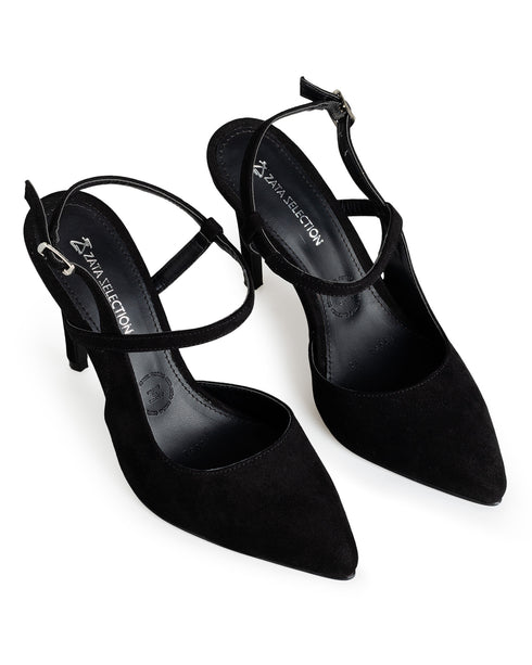 Zapatilla Negra Slingback 79031