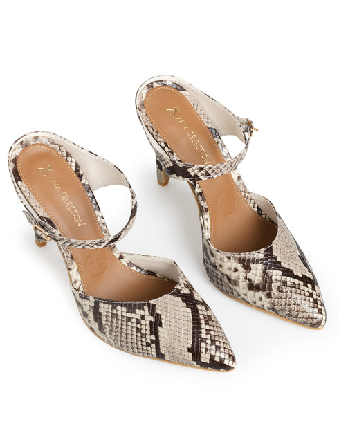 Zapatilla Picuda Víbora Beige 79046