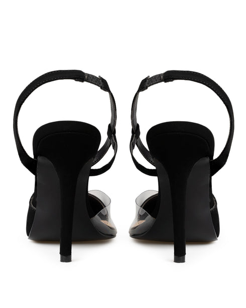 Zapatilla Negra Tira Cruzada 79055