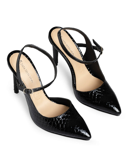 Zapatilla Negro Croc Correa 79056