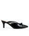 Zapatilla Negra Mule Moño 80042