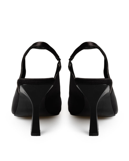 Zapatilla Negra Confort Slingback 98034