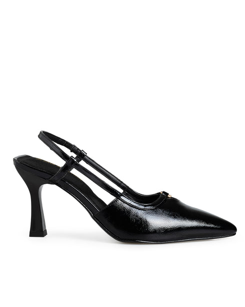 Zapatilla Negra Slingback Confort 98056