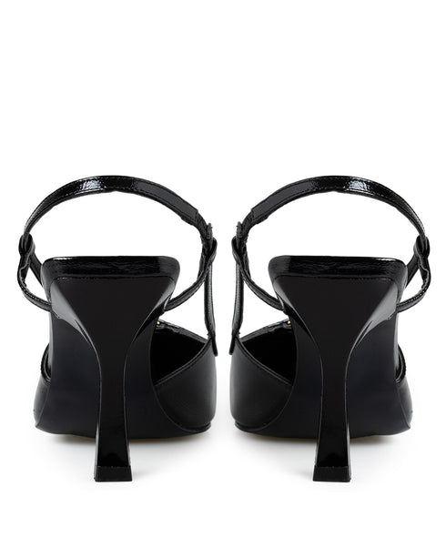 Zapatilla Negra Slingback Confort 98056