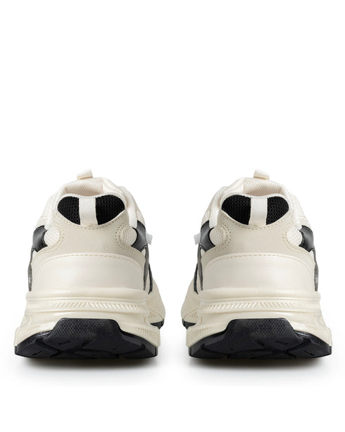 Tenis Beige Tiras Negras 7050G
