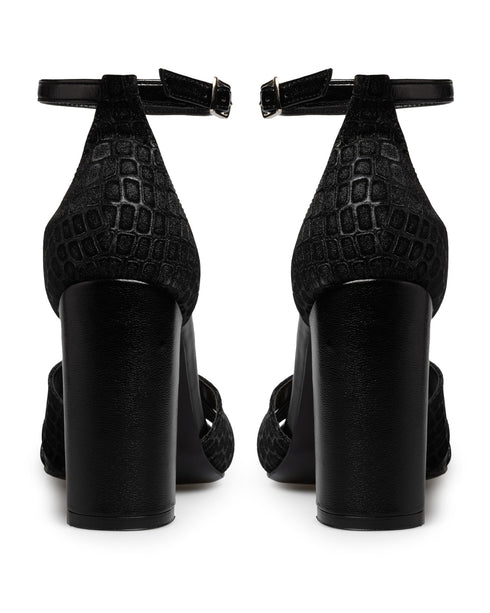 Sandalia Negra Ankle Strap Tiras 1-1120