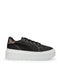 Tenis Negro Glitter Suela Blanca 7002SH