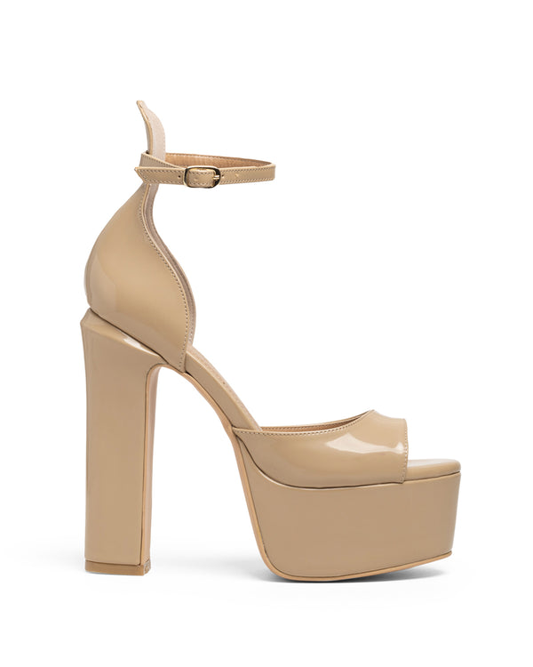 Sandalia Plataforma Nude Ankle Strap 1912