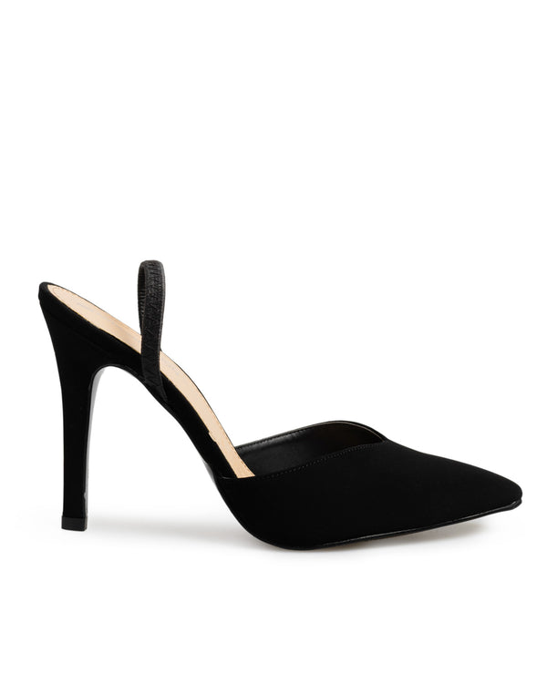 Zapatilla Negra Clásica Slingback 1058JP