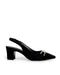 Zapatilla Negra Slingback Herraje 1312AC