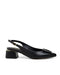 Tacón Slingback Negro Hebilla Cuadrada 332501