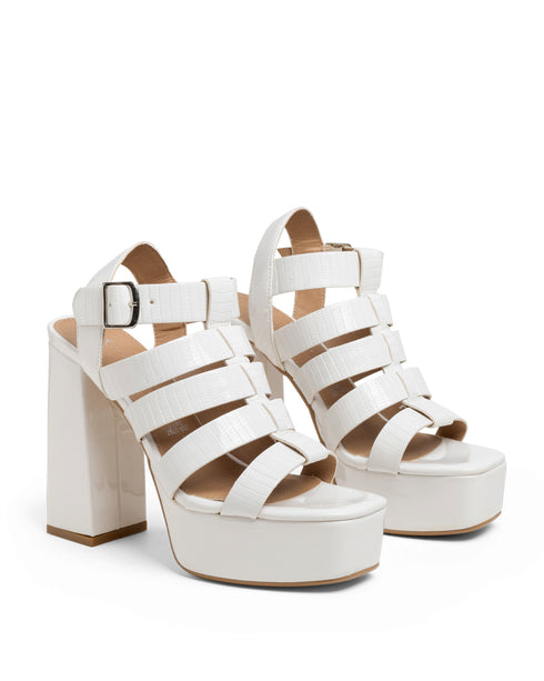 Sandalia Plataforma Latte Strips 2593797