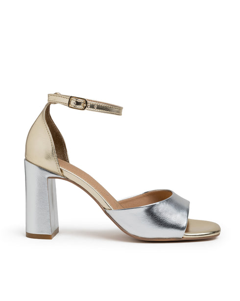 Sandalia Oro Plata Ankle Strap 1523870