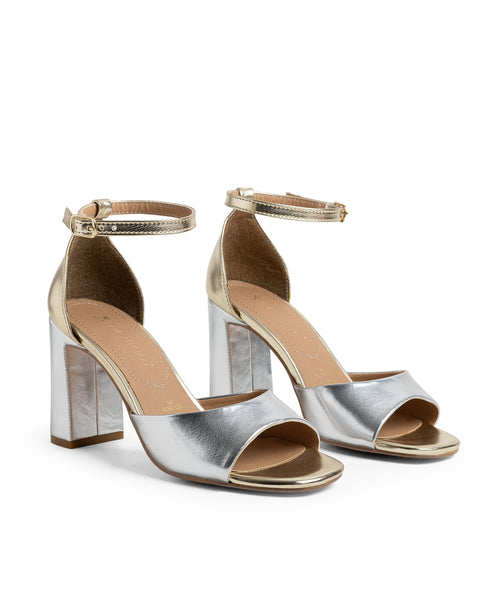Sandalia Oro Plata Ankle Strap 1523870