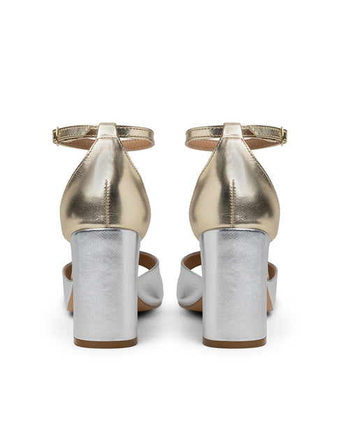 Sandalia Oro Plata Ankle Strap 1523870