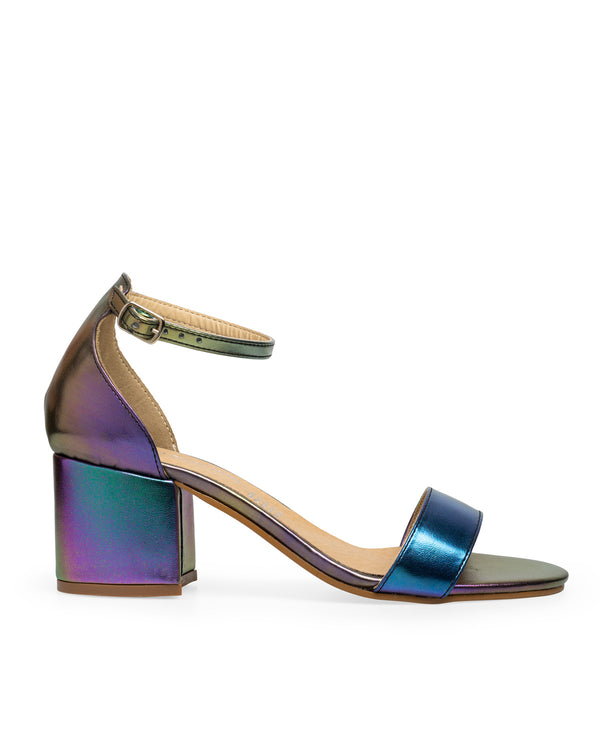 Sandalia Multicolor Holográfico Ankle Strap 2005MD