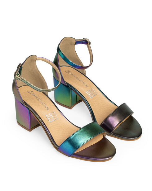 Sandalia Multicolor Holográfico Ankle Strap 2005MD