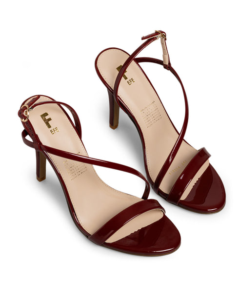 Strappy Queen – Sandalia Strips Slingback Vino 218204