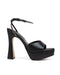 Sandalia Plataforma Negra Ankle Strap Glitter 337802