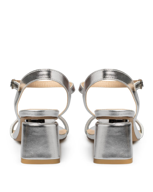 Sandalia Plata Tira Grabada 250704