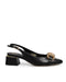 Zapatilla Negra Slingback Hebilla 252504
