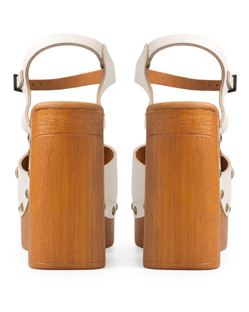 Sandalia Plataforma Latte Hebilla 260202