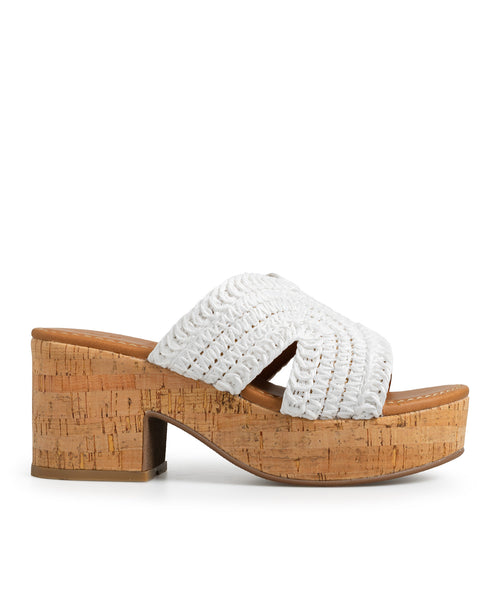 Sandalia Blanca Rafia Mule 261104