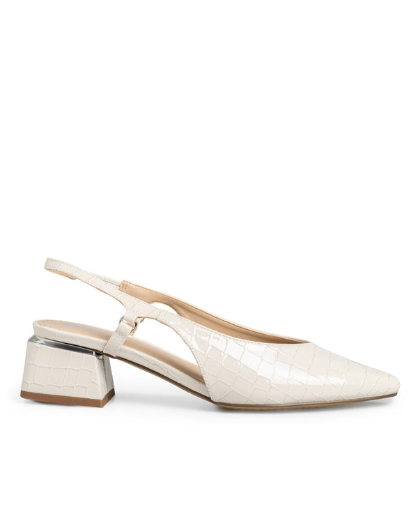 Zapatilla Picuda Latte Slingback Croc 262505