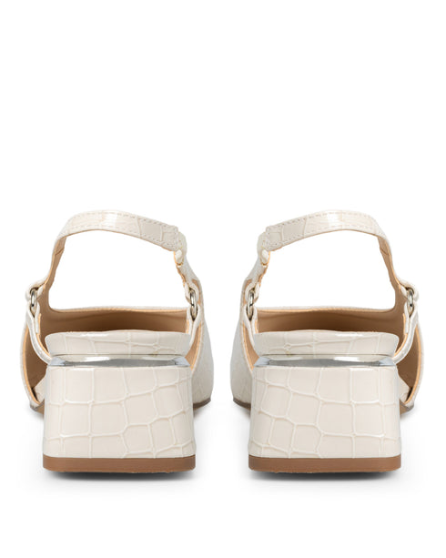 Zapatilla Picuda Latte Slingback Croc 262505