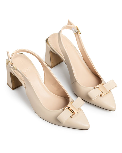 Zapatilla Nude Slingback Moño 263402