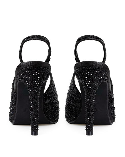 Zapatilla Negra Brillos Slingback 263944
