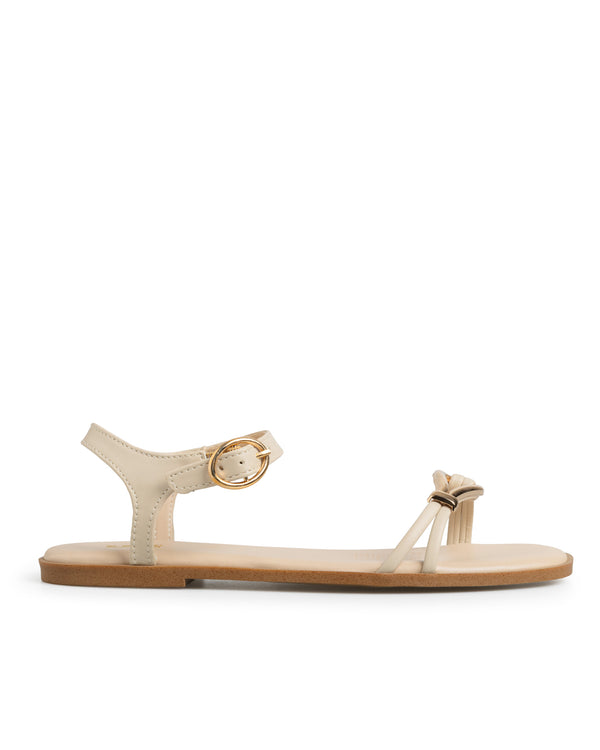 Sandalia Nude Broche Metalico 264303