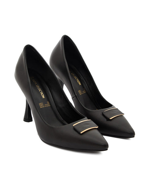 Zapatilla Negra Picuada Tacón Spool 2099