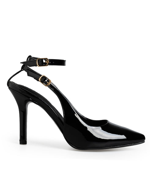 Zapatilla Negra Picuda Ankle Strap 285041 negro