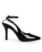 Zapatilla Negra Picuda Ankle Strap 285041 negro