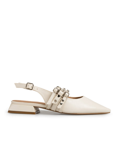 Balerina Picuda Latte Slingback Correas 2944157