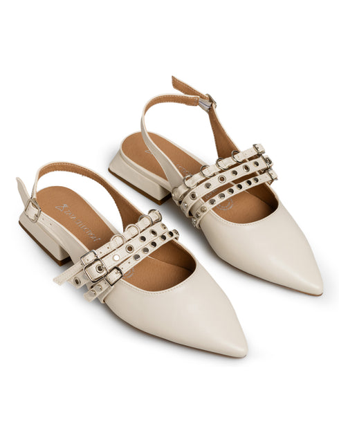 Balerina Picuda Latte Slingback Correas 2944157
