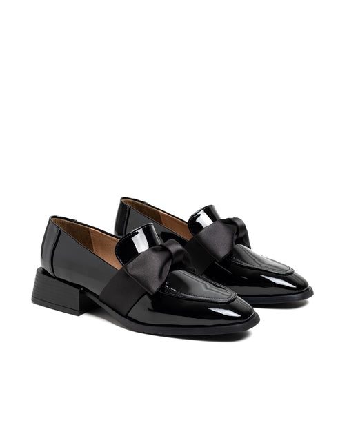 Mocasín Negro Charol Listón 2723819