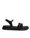 Sandalia Plana Negra Charol Chunky 3154039