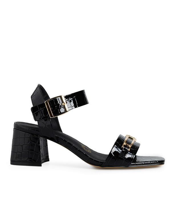 Sandalia Negra Croc Herraje 3204227