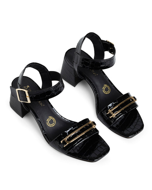 Sandalia Negra Croc Herraje 3204227