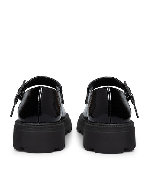 Zapato Flat Negro Con Hebilla 340402