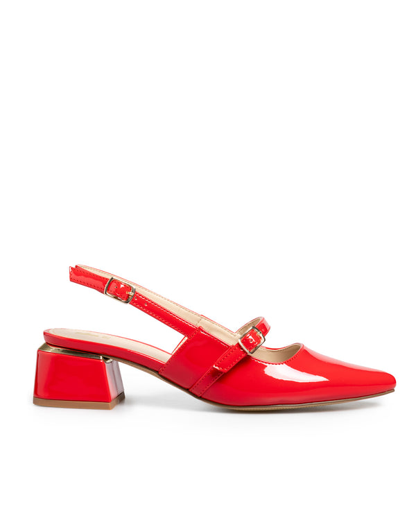 Zapatilla Roja Picuda Slingback 342505