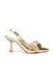 Zapatilla Oro Picuda Con Moño 344702